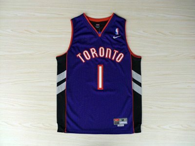 Maillot De Basket Toronto Raptors Tracy McGrady 1 Eyed Tennis Fans Front Violet Noir